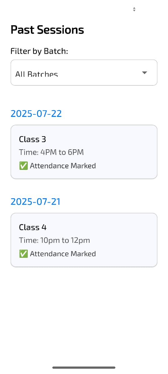 Session History Screenshot